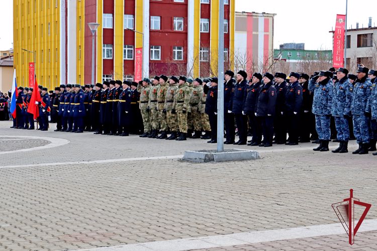 На Чукотке росгвардейцы приняли участие в Параде Победы