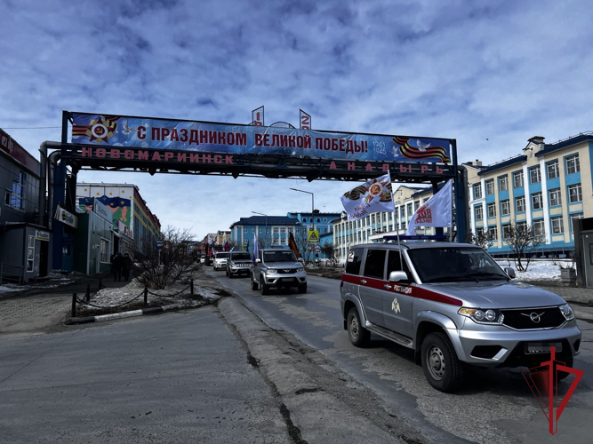Росгвардия приняла участие в автопробеге  в честь 80-летия Победы и Героев Великой Отечественной войны в Анадыре