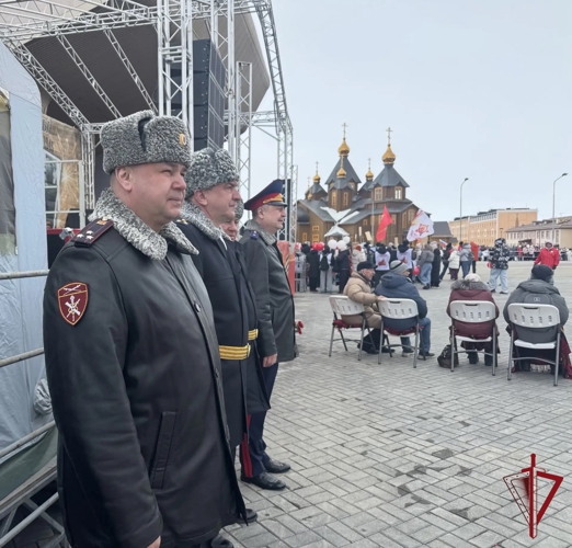 В торжественных мероприятиях в честь празднования 81-й годовщины Великой Победы приняли участие росгвардейцы на Чукотке
