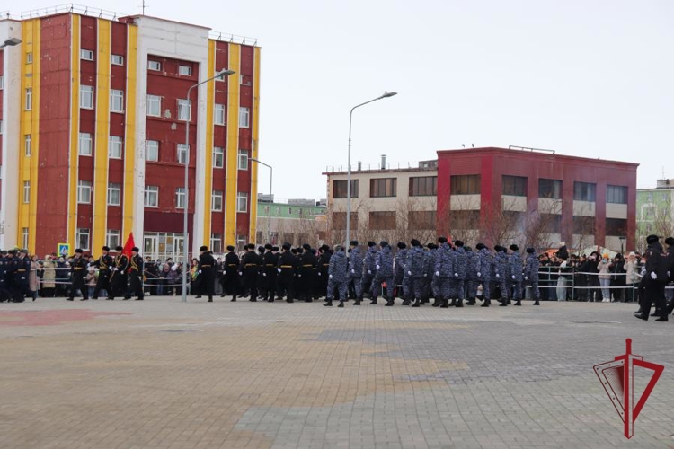 В торжественных мероприятиях в честь празднования 81-й годовщины Великой Победы приняли участие росгвардейцы на Чукотке