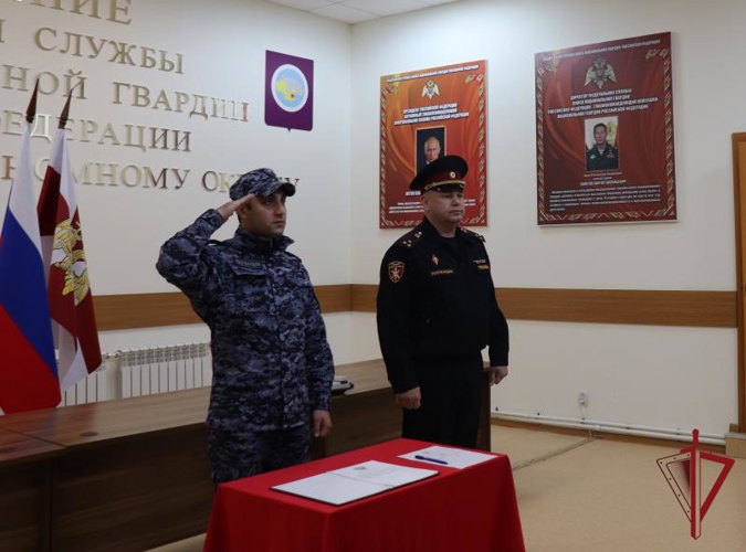 В Управлении Росгвардии по Чукотскому автономному округу состоялась торжественная церемония принесения присяги  молодыми бойцами  